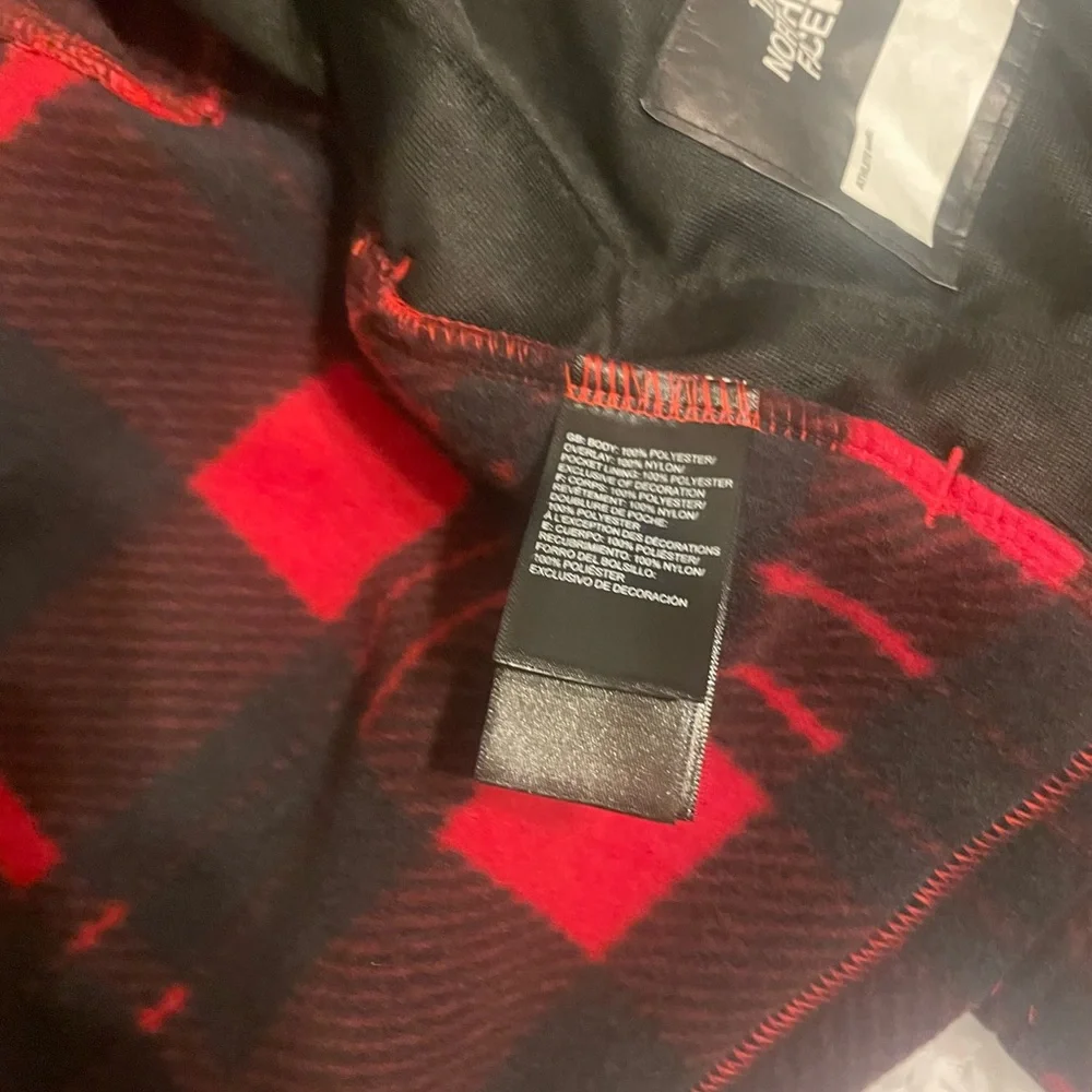 North Face kids Plaid Fleece Hoodie size 5 NWT - Picture 7 of 9